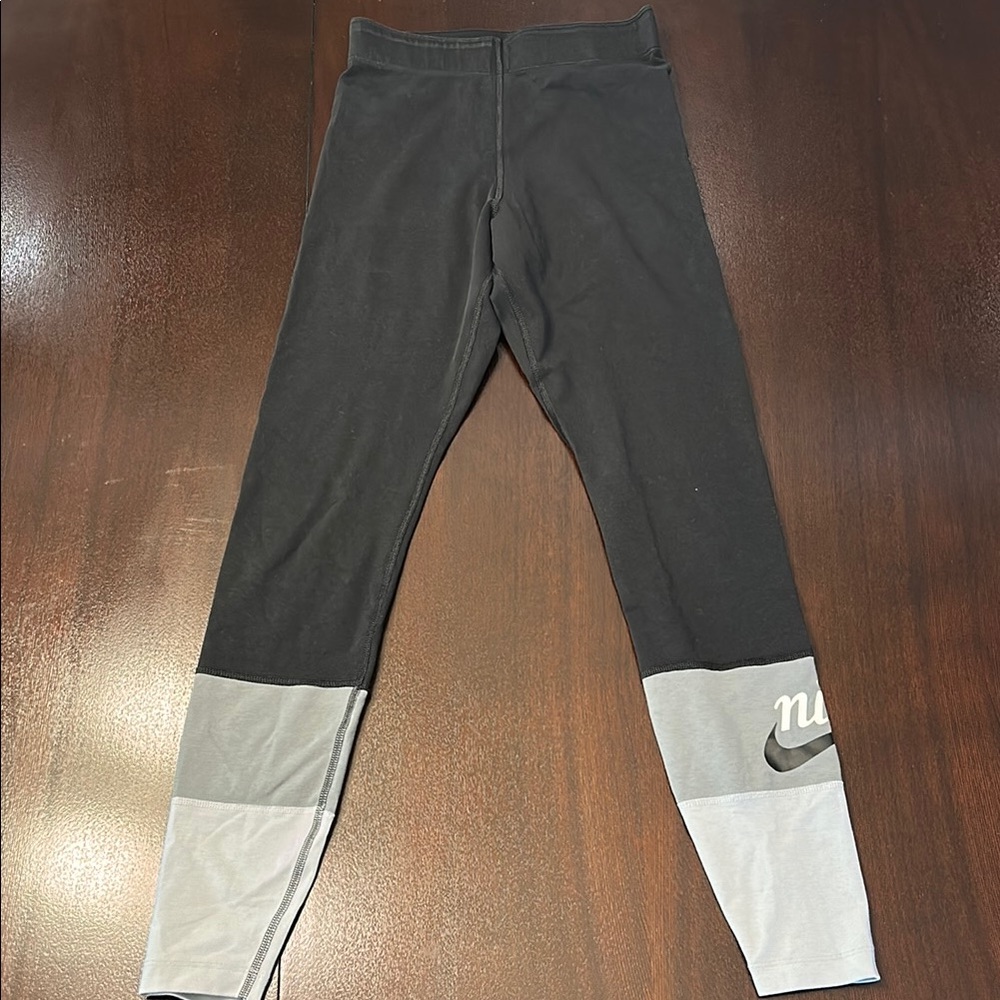 Nike Black and Gray Athletic Leggings